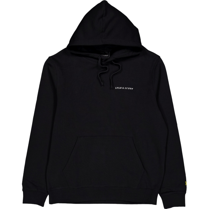Sweat à capuche brodé Z893 Noir de jais/Blanc
