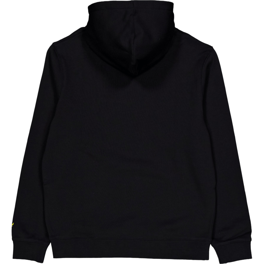 Sweat à capuche brodé Z893 Noir de jais/Blanc