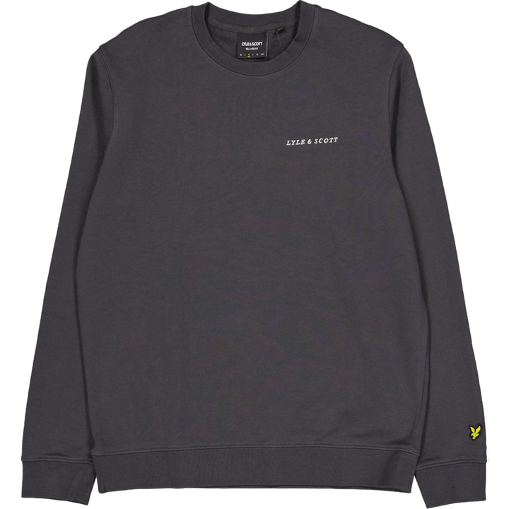 Embroidered Crew Neck Sweatshi X427 Gunmetal/ Cove