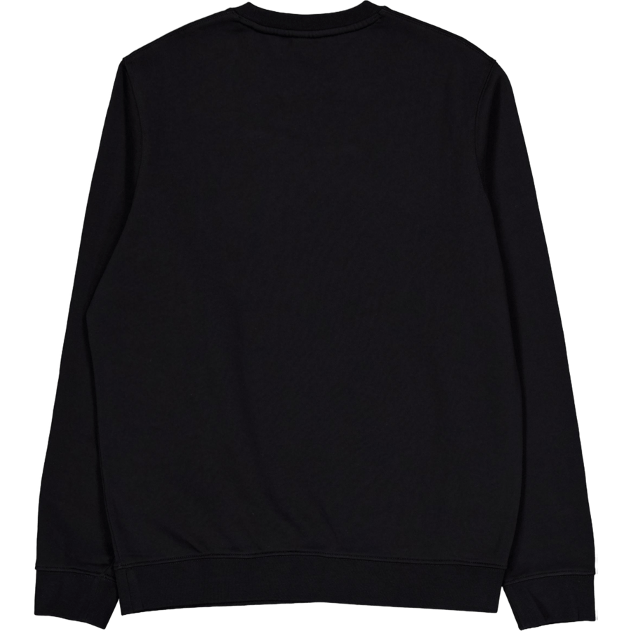 Embroidered Crew Neck Sweatshi Z893 Jet Black/ White