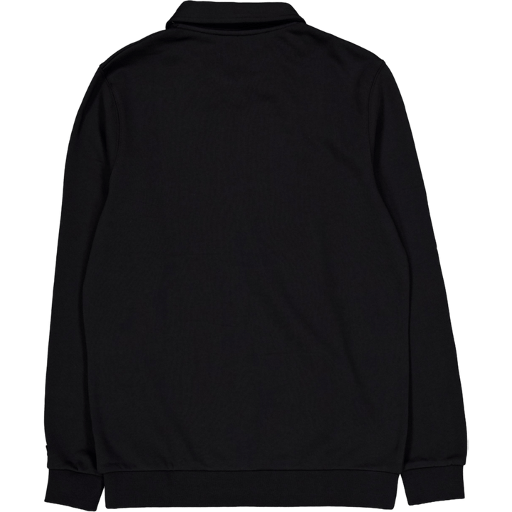 Embroidered Collared Quarter Z Z893 Jet Black/ White