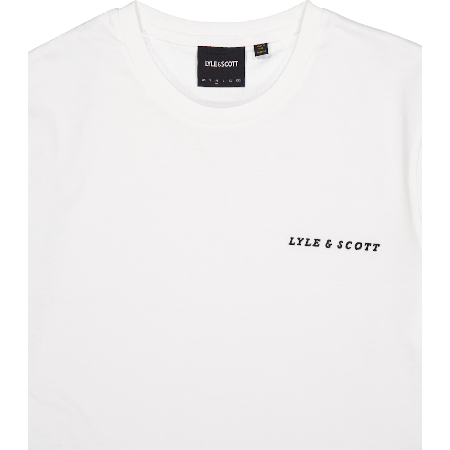 Embroidered T-shirt W104 White/ Jet Black