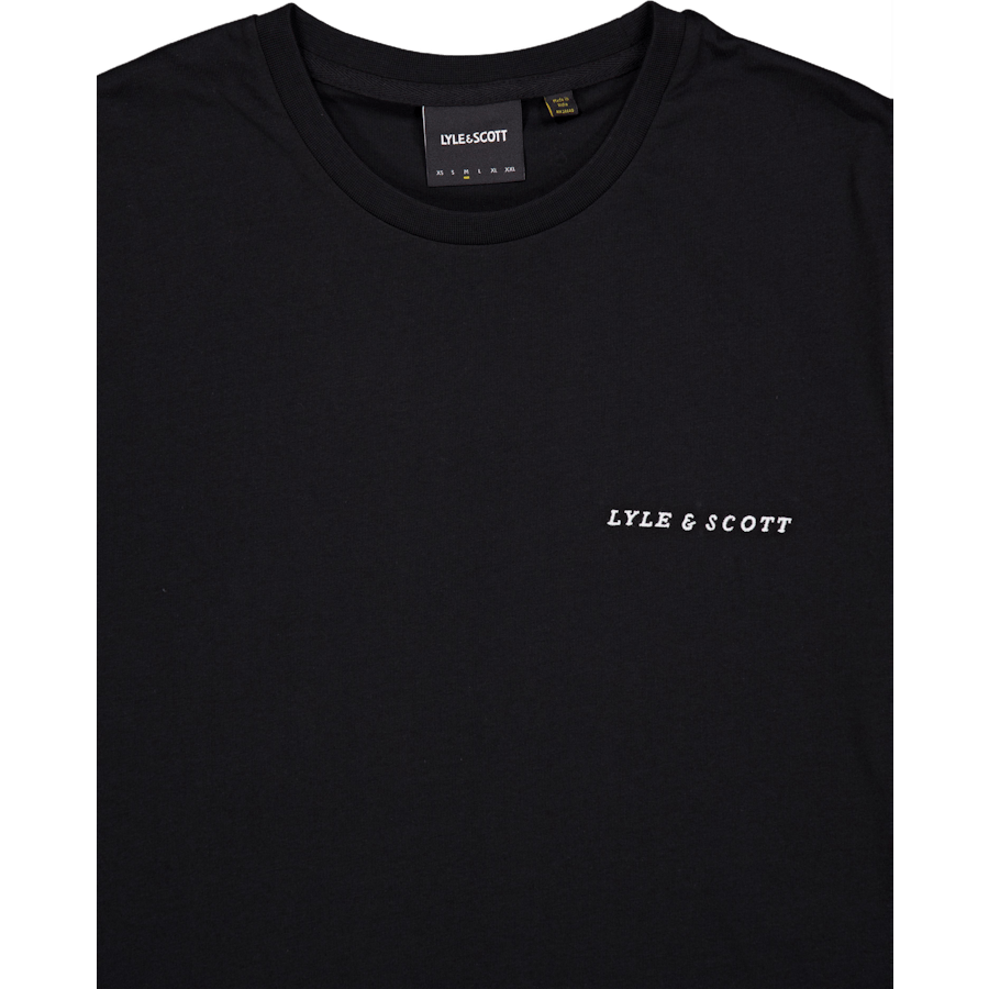Embroidered T-shirt Z893 Jet Black/ White