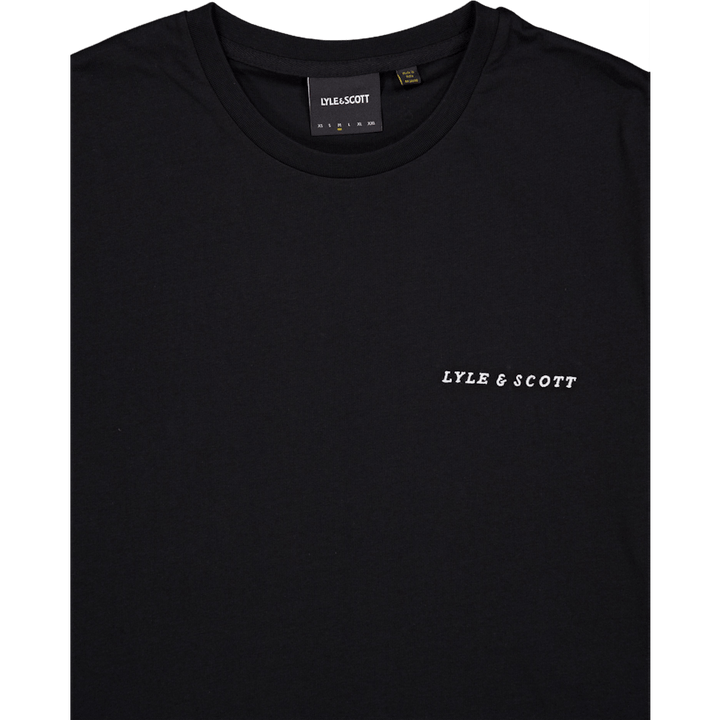 Embroidered T-shirt Z893 Jet Black/ White