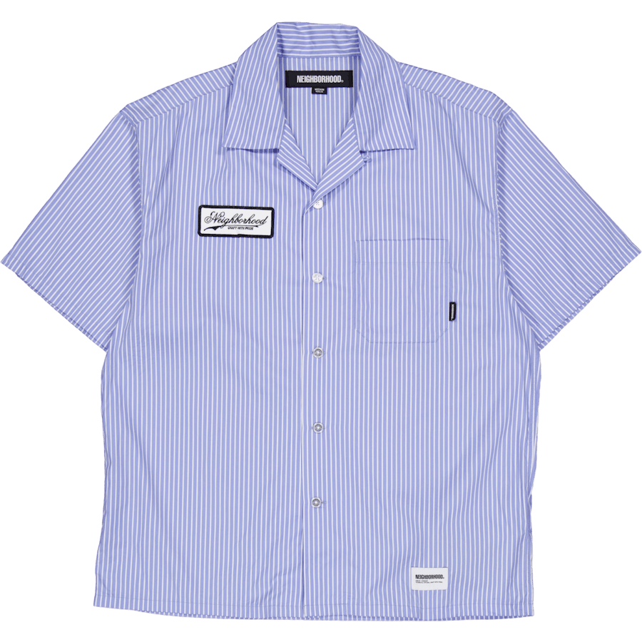 Stripe Work Shirt Ss Black