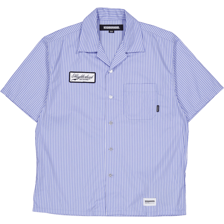 Stripe Work Shirt Ss Black