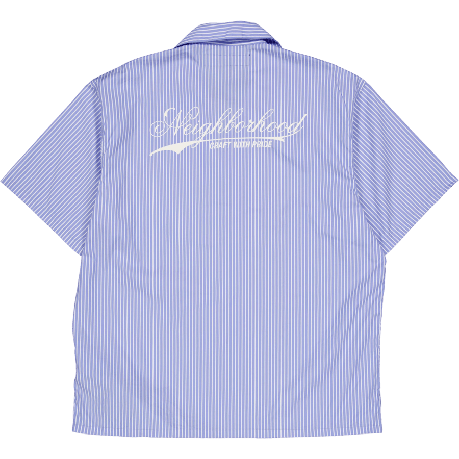 Stripe Work Shirt Ss Black