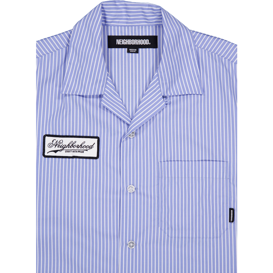Stripe Work Shirt Ss Black