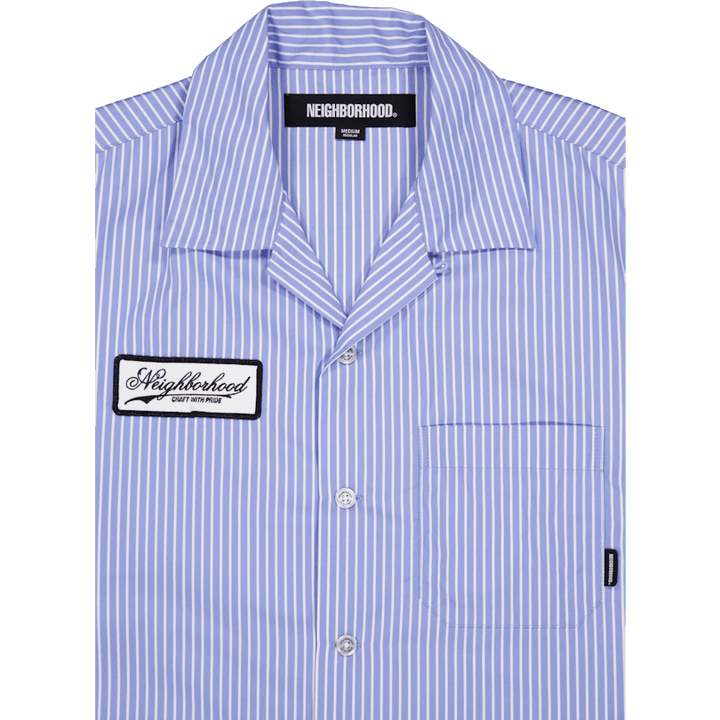 Stripe Work Shirt Ss Black