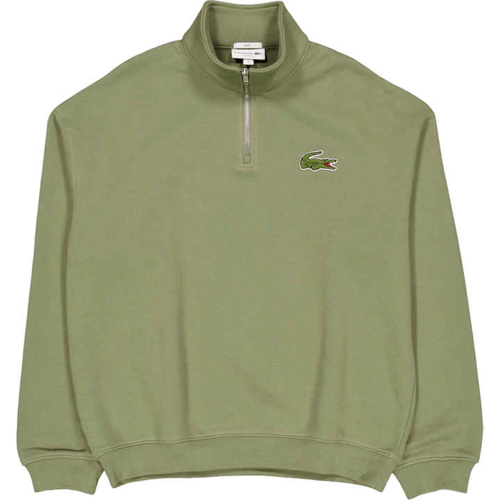 Allentato con collo a zip con stemma Bmy Khaki