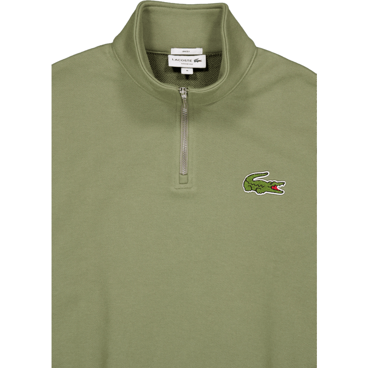 Allentato con collo a zip con stemma Bmy Khaki