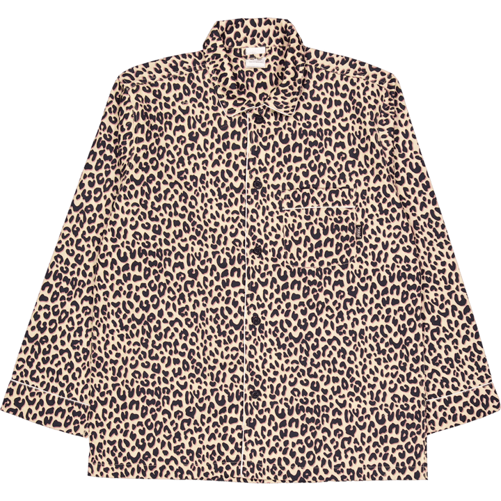 Leoparden-Pyjamahemd 250 Beige