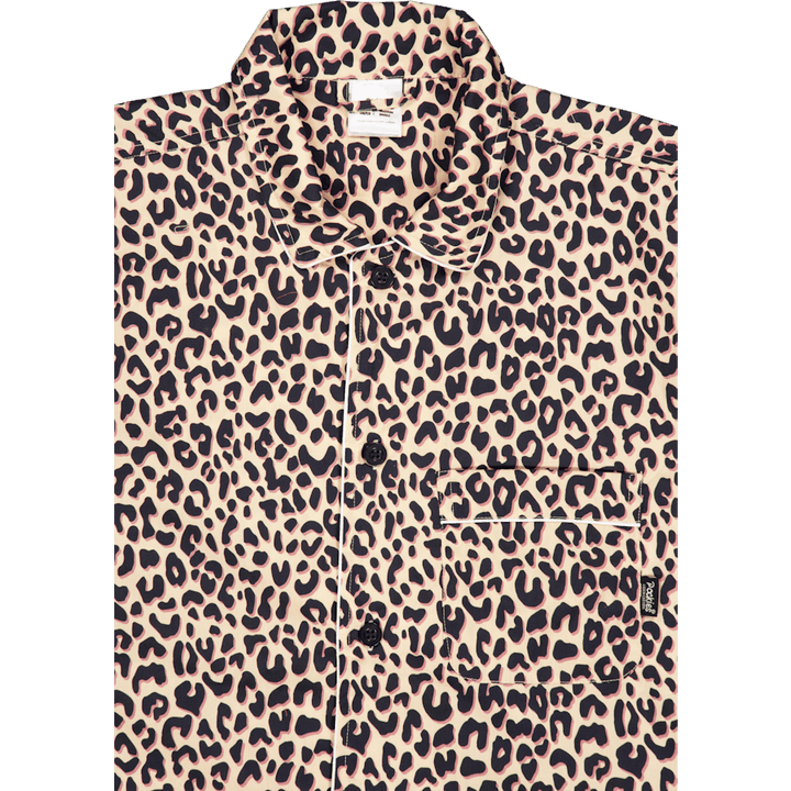Leoparden-Pyjamahemd 250 Beige
