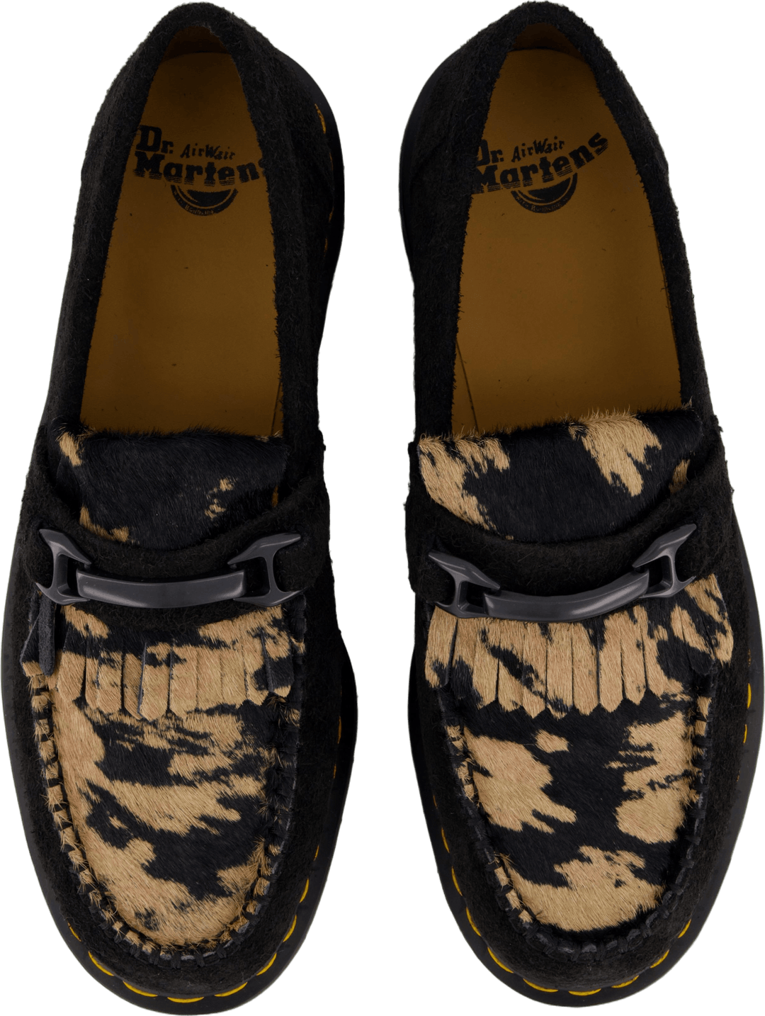 Adrian Snaffle Hair-on Loafer Black Beige