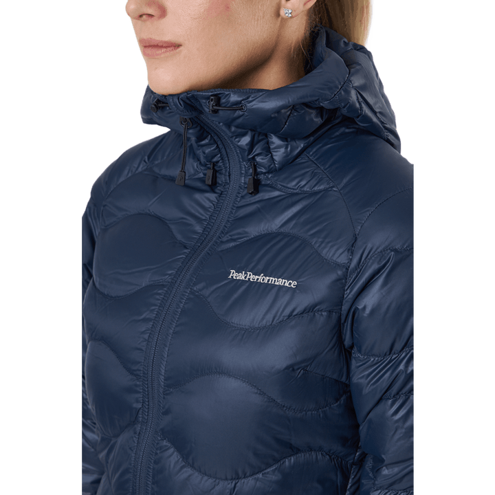 W Helium Down Hood Jacket Blue Shadow