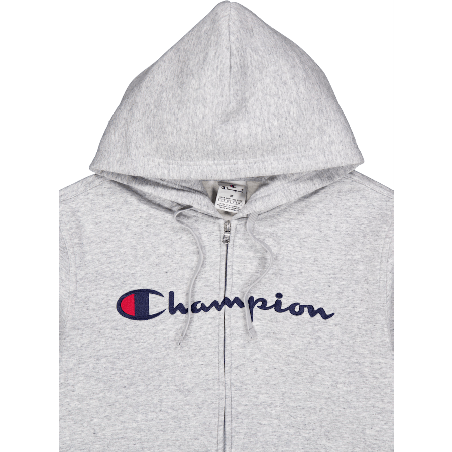 Felpa con cappuccio con zip intera New Oxford Grey Melange