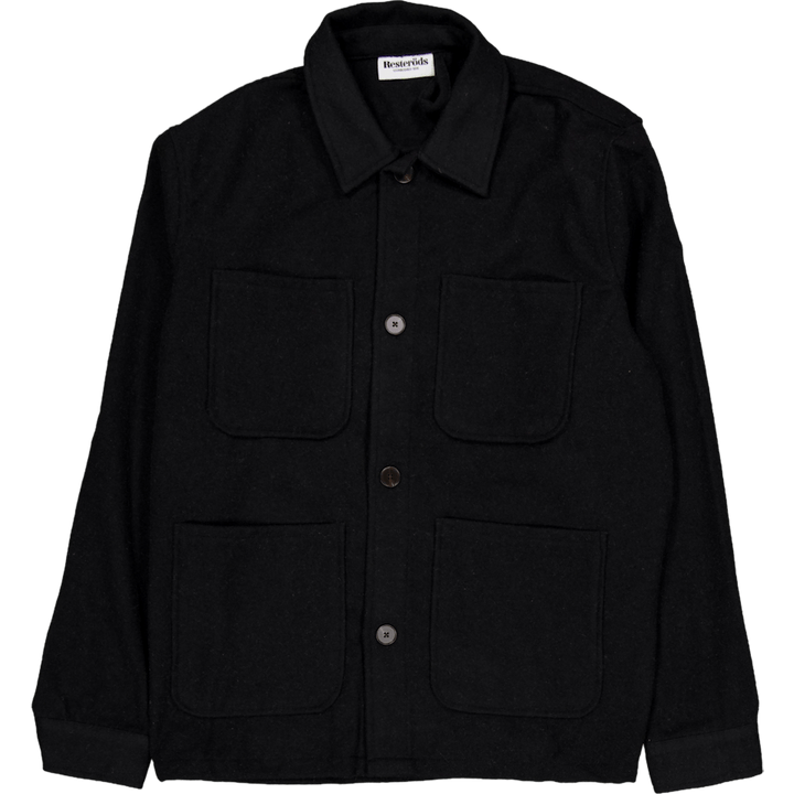 Wool Overshirt Black