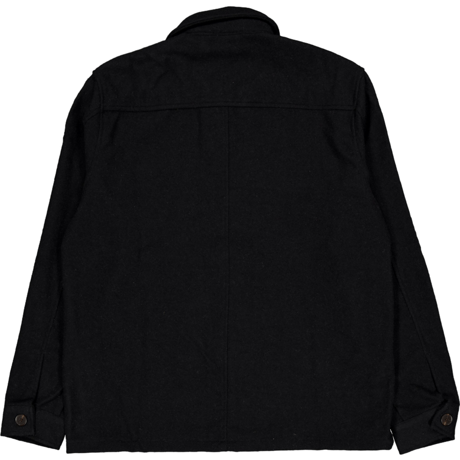 Wool Overshirt Black