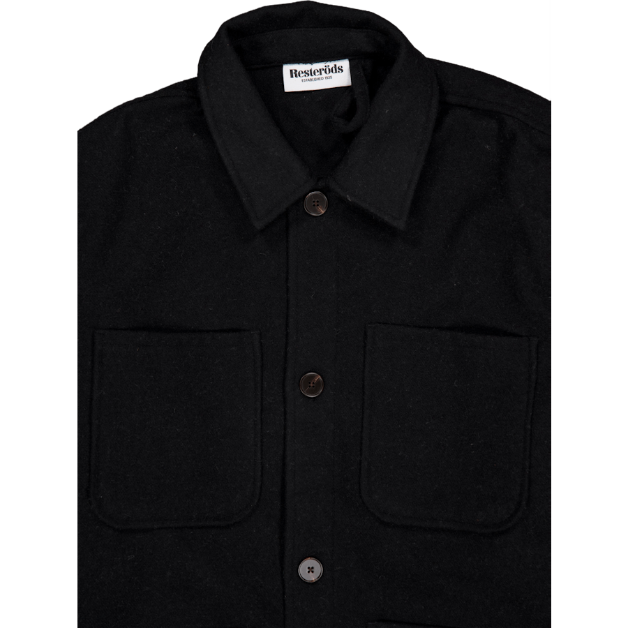 Wool Overshirt Black