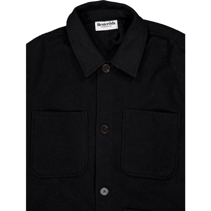 Wool Overshirt Black