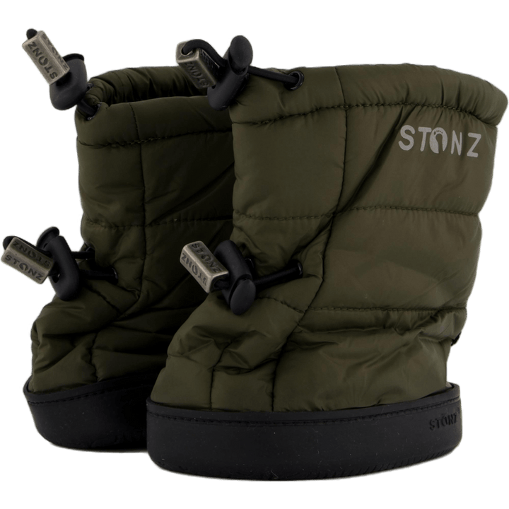 Stonz Toddler Puffer Booties Green