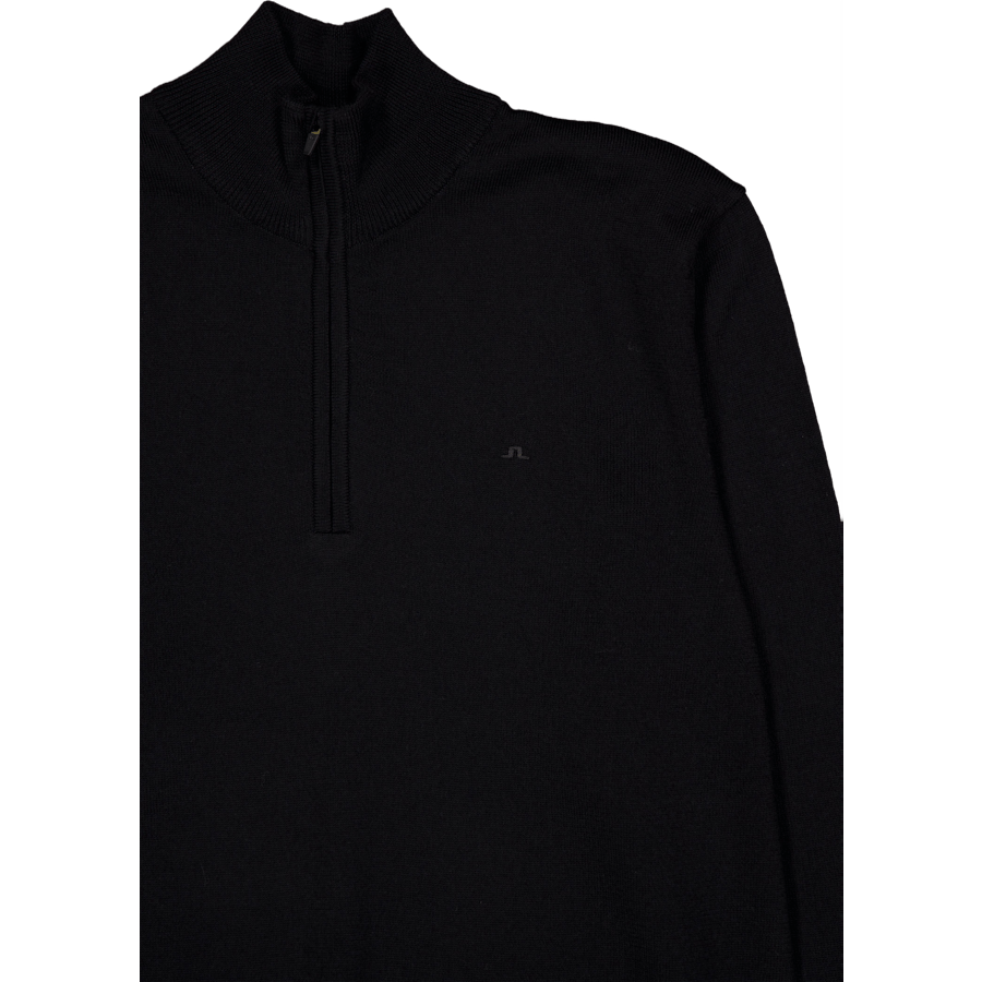 Kiyan Merino Quarter Zip Black