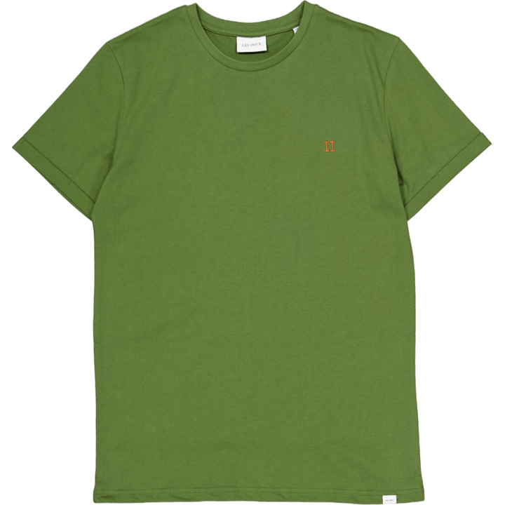Nørregaard T-Shirt - Saisonales Schnittlauchgrün/orange