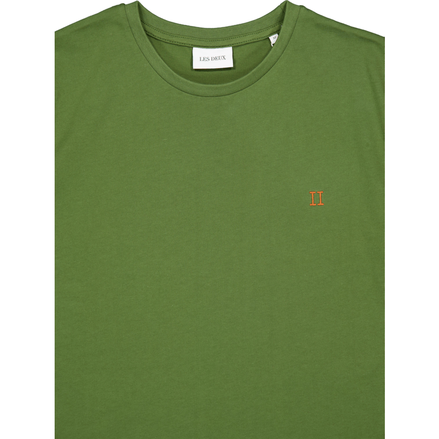 Nørregaard T-Shirt - Saisonales Schnittlauchgrün/orange