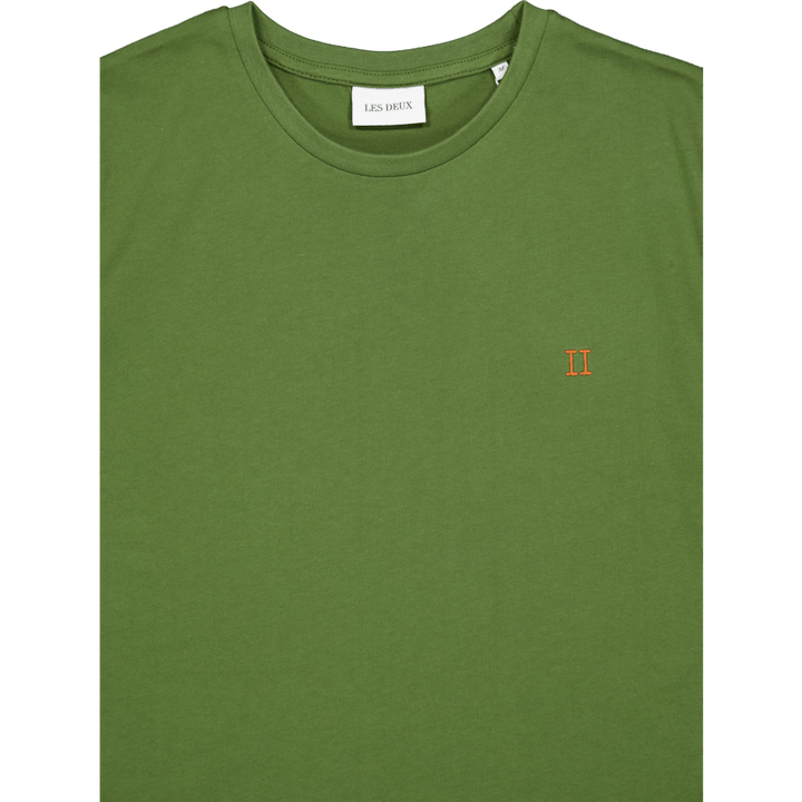 Nørregaard T-Shirt - Saisonales Schnittlauchgrün/orange