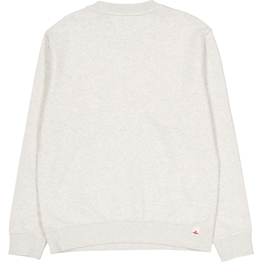 Felpa girocollo in French Terry Grigio chiaro melange