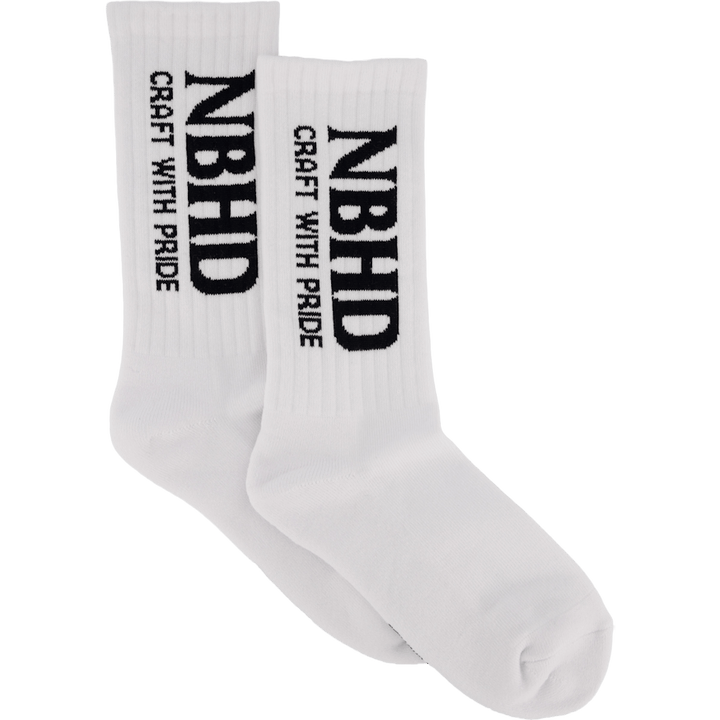 Skarpetki z logo Nbhd białe
