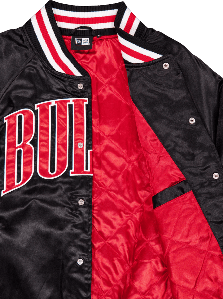 Nba Applique Satin Bomber Chic Blkfdr