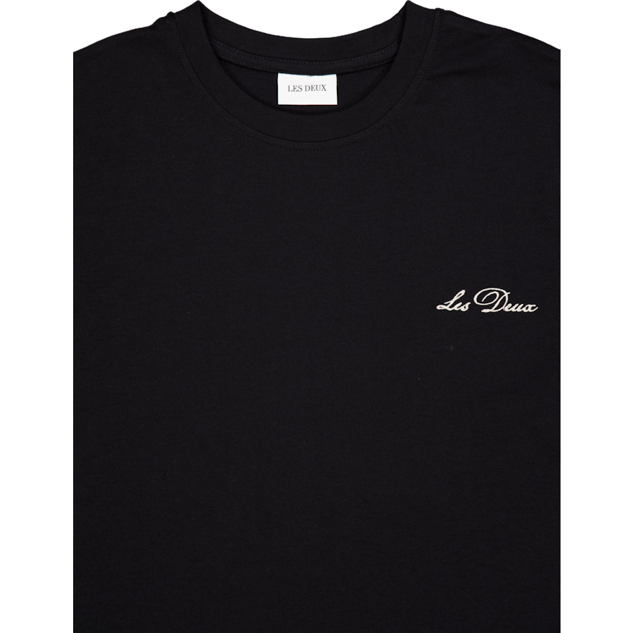 Crew T-shirt Zwart/wit