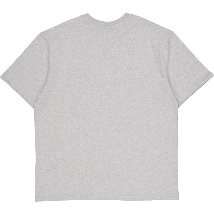 Crew T-shirt Grijs gemêleerd/wit