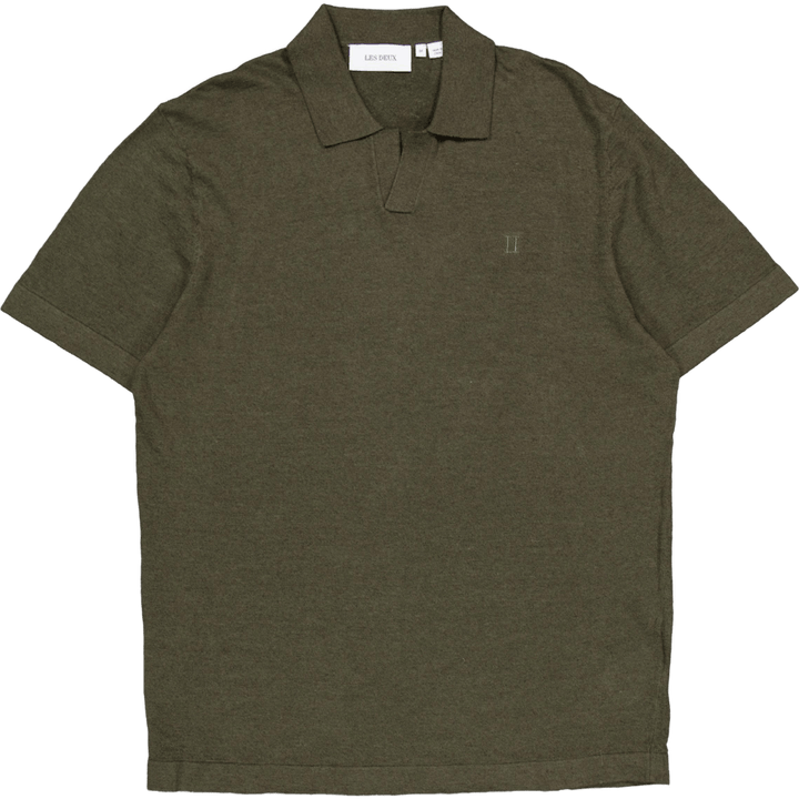 Polo Emmanuel in maglia verde bosco