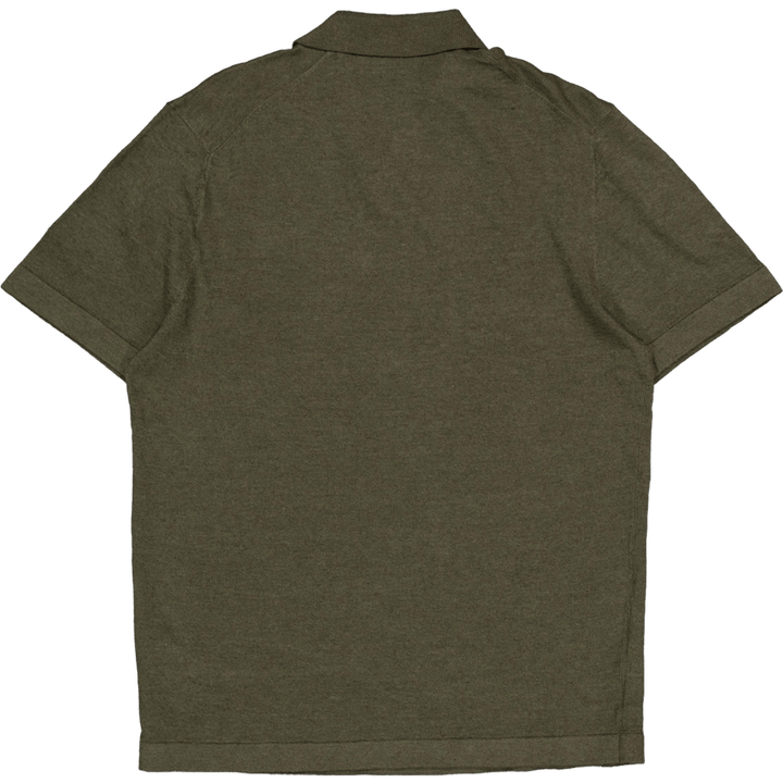 Polo Emmanuel in maglia verde bosco