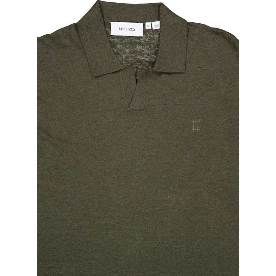 Polo Emmanuel in maglia verde bosco