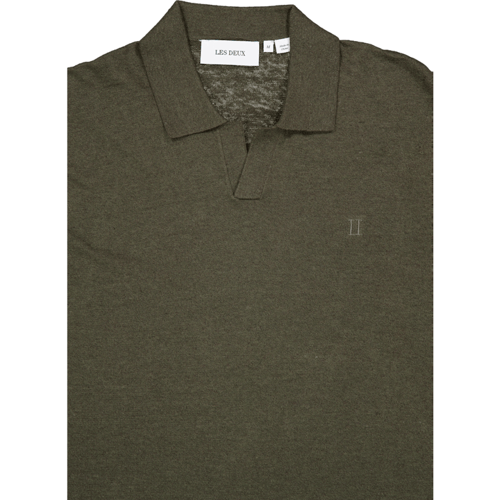 Polo Emmanuel in maglia verde bosco