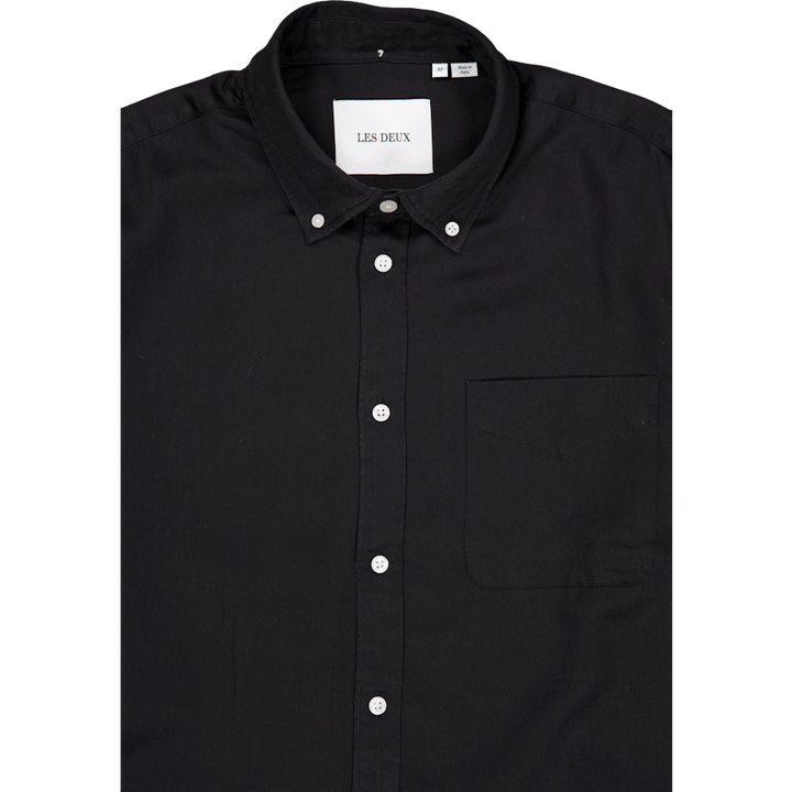 Kent Tencel Hemd Schwarz