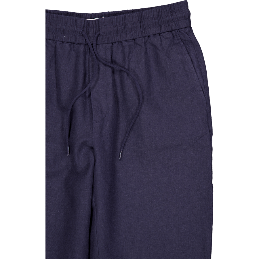 Patrick Lininės kelnės Dark Navy