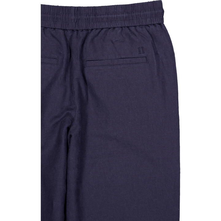 Patrick Lininės kelnės Dark Navy