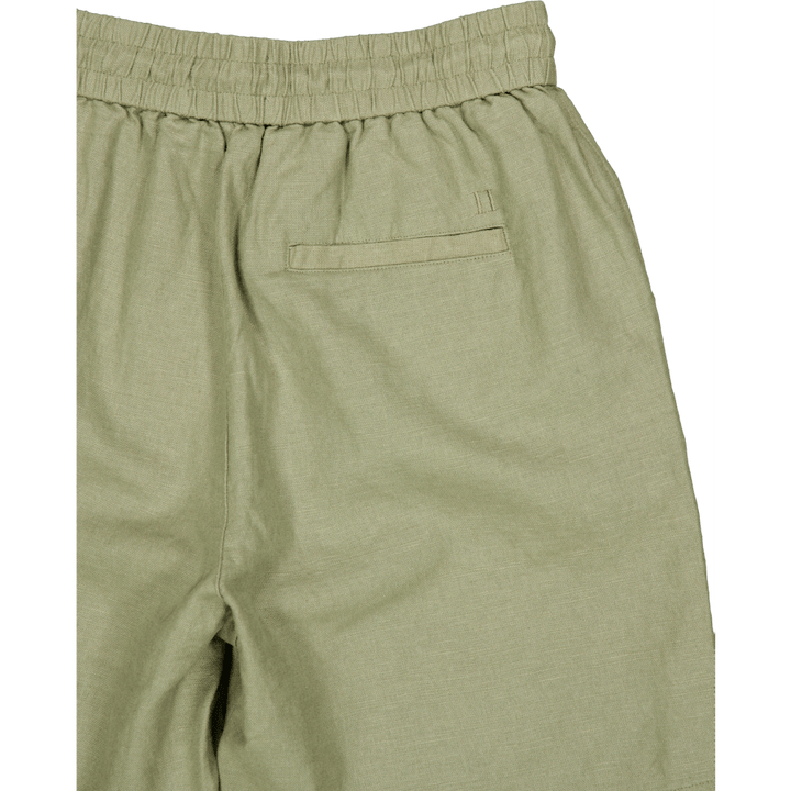 Calções de linho Otto Verde líquen