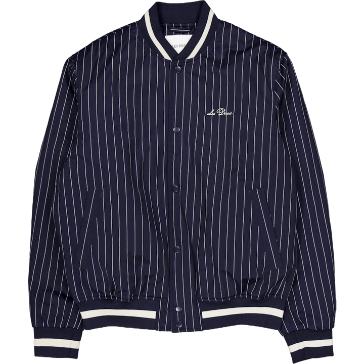 Les Deux Tech Varsity Jacket Dark Navy/ivoire