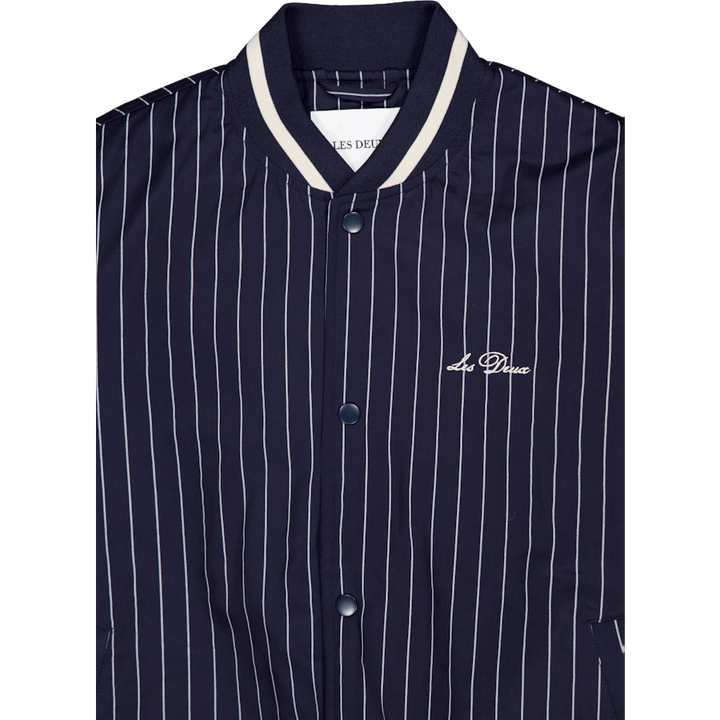 Les Deux Tech Varsity Jacket Dark Navy/ivoire