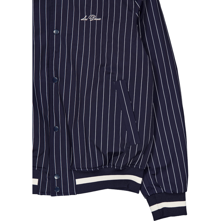 Les Deux Tech Varsity Jacket Dark Navy/ivoire