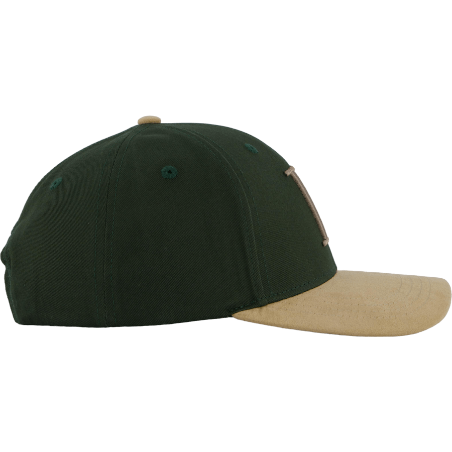 Baseballkappe Contrast Suede Ii Dunkles Schnittlauchgrün/warmes Sand