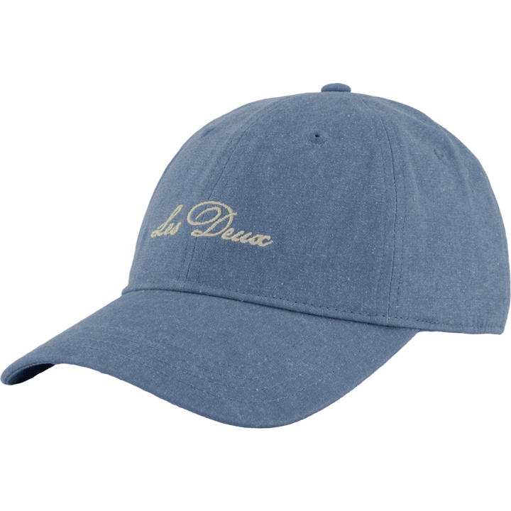 Casquette Dad délavée en denim bleu délavé