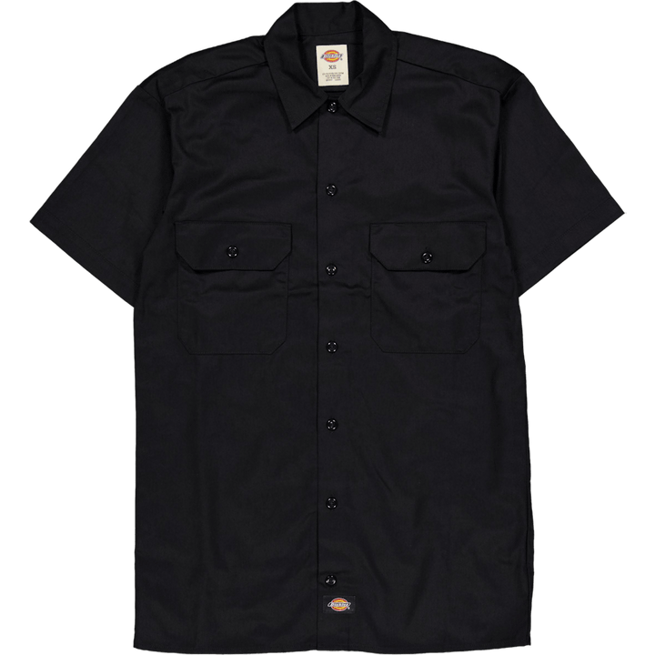 Arbeitshemd Ss Rec Schwarz Schwarz