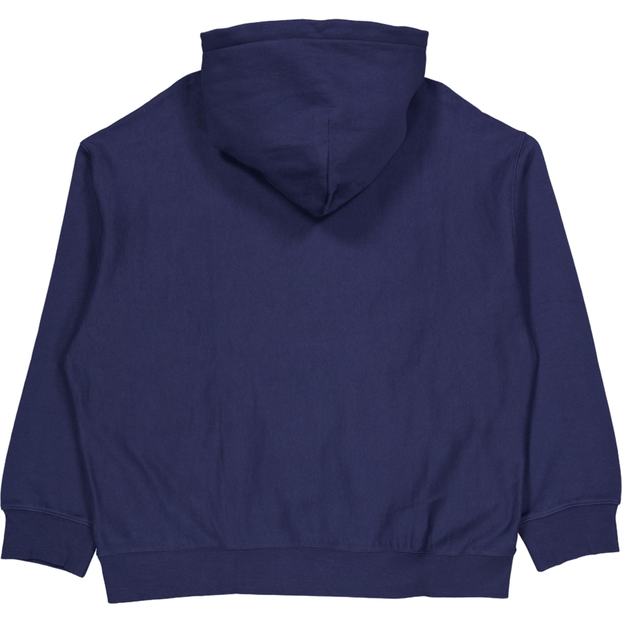Label Script Sweat mit Kapuze Blau