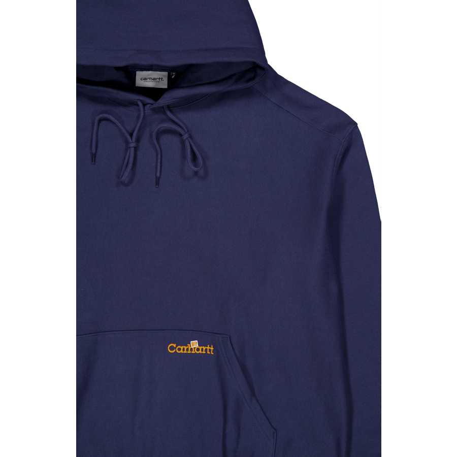 Label Script Sweat mit Kapuze Blau